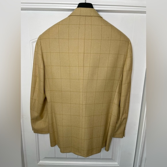 PAL ZILERI Gruppo Forall Trofeo Wool Tan Plaid Blazer - Picture 2 of 15